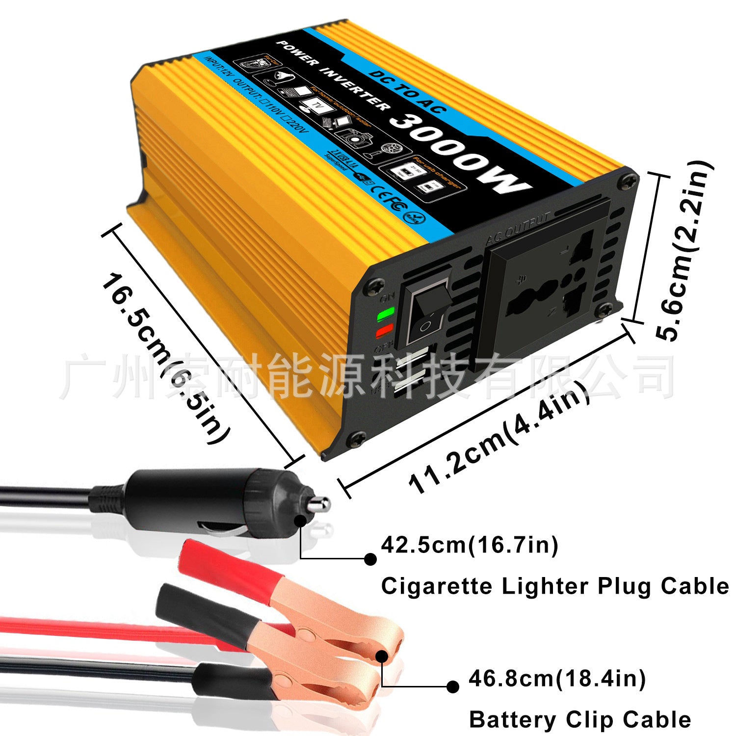 Tang Dynasty Solar Energy Kit System：DC12V 300W Inverter+30A Controller+18W Solar Panel