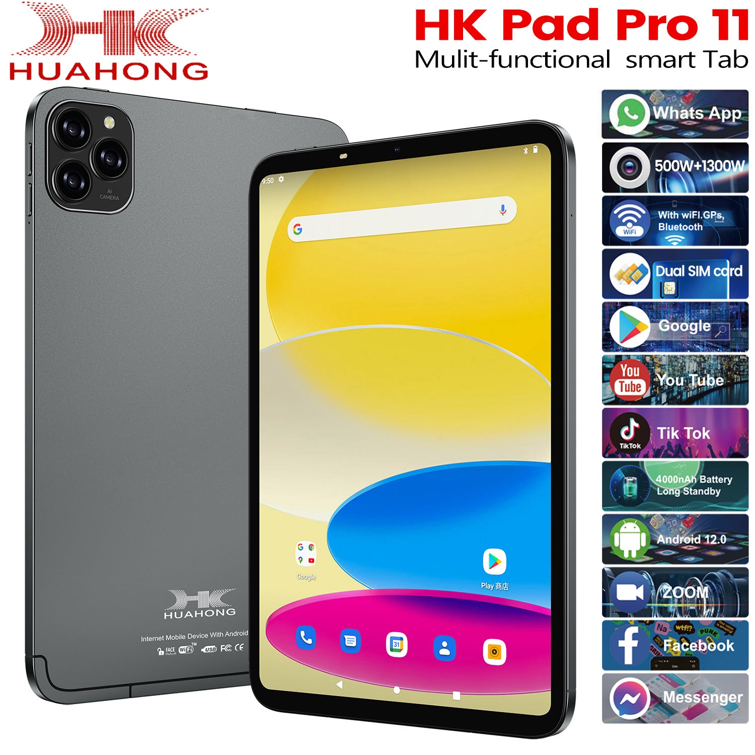 Master qiao HK Pad Pro11Tablet Pc5G Plug-in Card Full Netcom Google APP Download Video Call