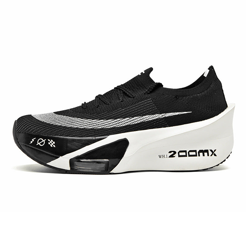 2025Autumn New High Elastic Double Mesh Breathable Sports Shoes Air Cushion Shock Absorption Full Palm Carbon Plate Couple Racing Running Shoes