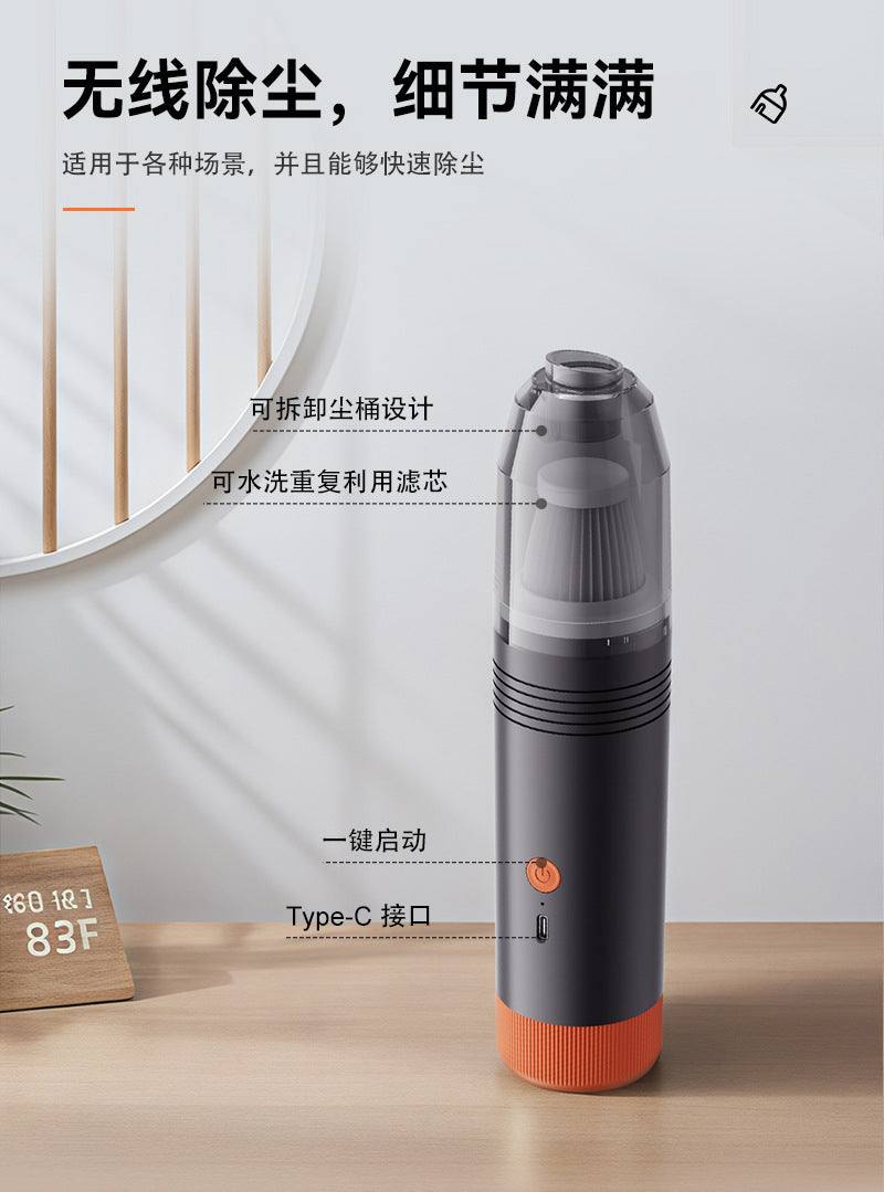 New Handheld Wireless Vacuum Cleaner for Home Use, Strong Suction, Dry and Wet Dual-use, Car-mounted Vacuum Cleaner, Small Multi-functional Dust Blower