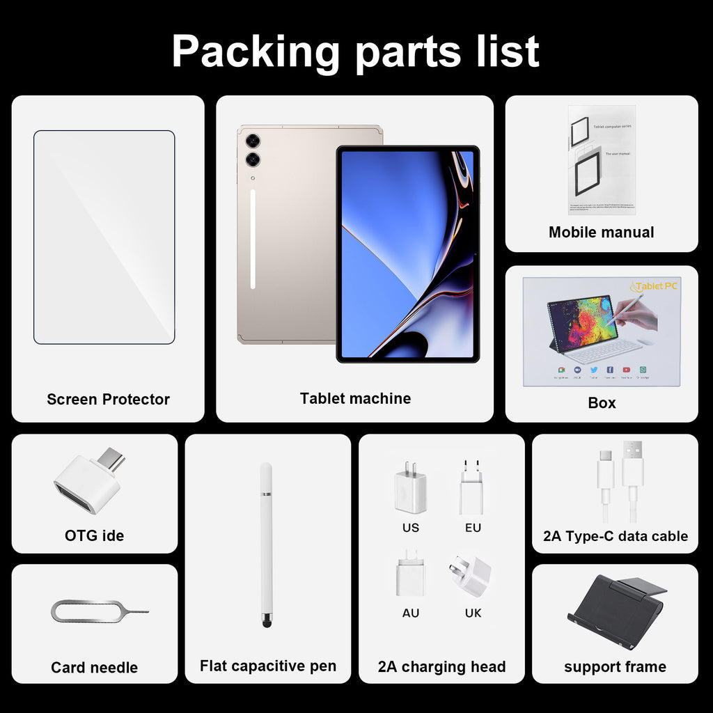 2025Hot Item Exclusively Available Worldwide Tab s10 Ultra High-definition Large Screen Long Battery Life Tablet Source Factory