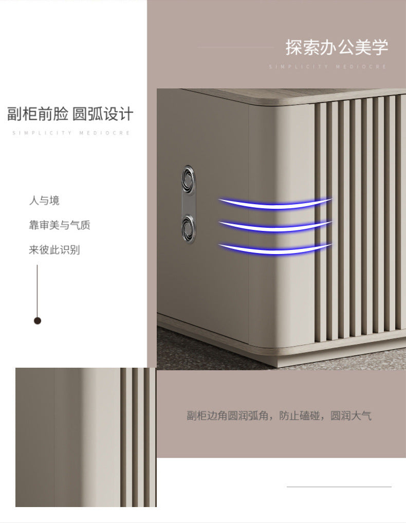 Painted Executive Desk Large Desk President Leader Chairman Manager Office Simple Modern Office Desk and Chair Set