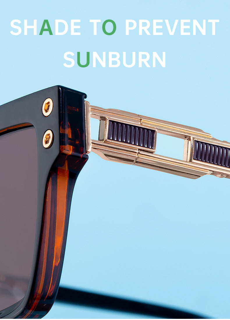 2025New European and American Style Square Frame Sunglasses for Men High-end Sun Protection Sunglasses Men's Trend Wholesale sunglasses