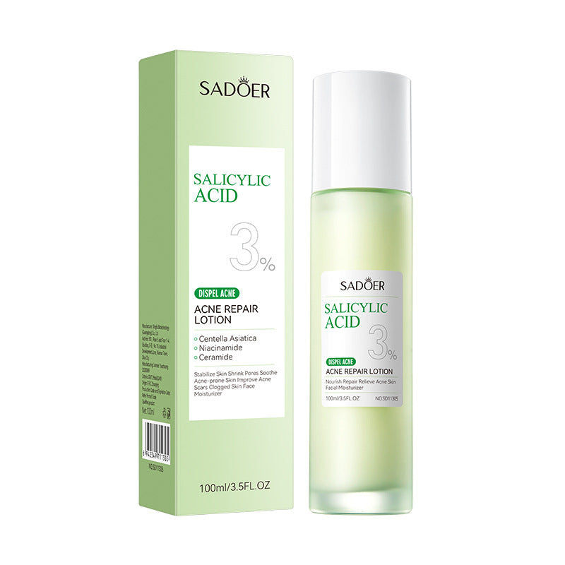 Full English Salicylic Acid Skincare Series SADOER Anti-acne Amino Acid Moisturizing and Hydrating Skin Care Products  Foreign Trade Approval