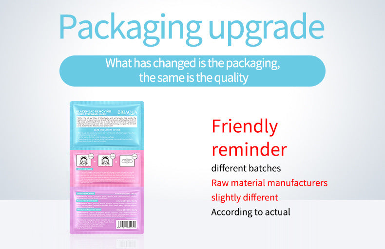 Three-Step Blackhead Removal Nose Strips BIOAOUA Clean Pores T District Nursing Set Cross-Border Wholesale