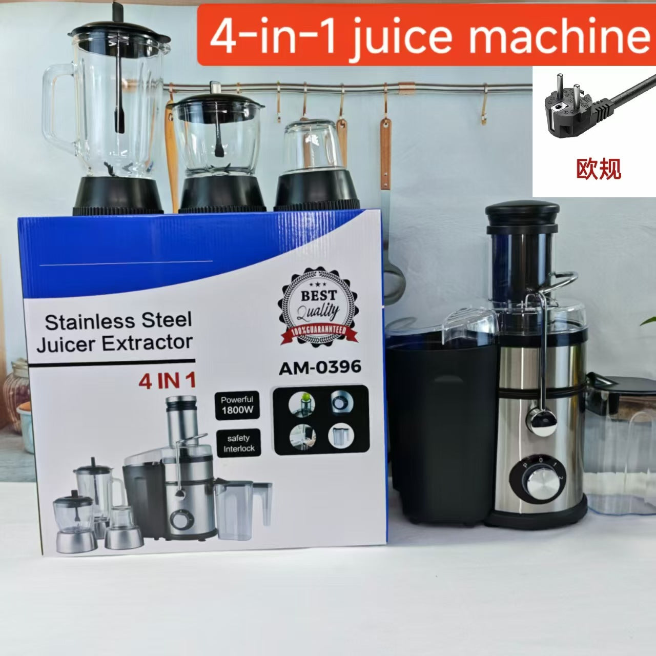 Foreign Trade  juicer Large Caliber4All-in-One Juice Extractor Multi-Functional Pulp and Juice Separator Juicer