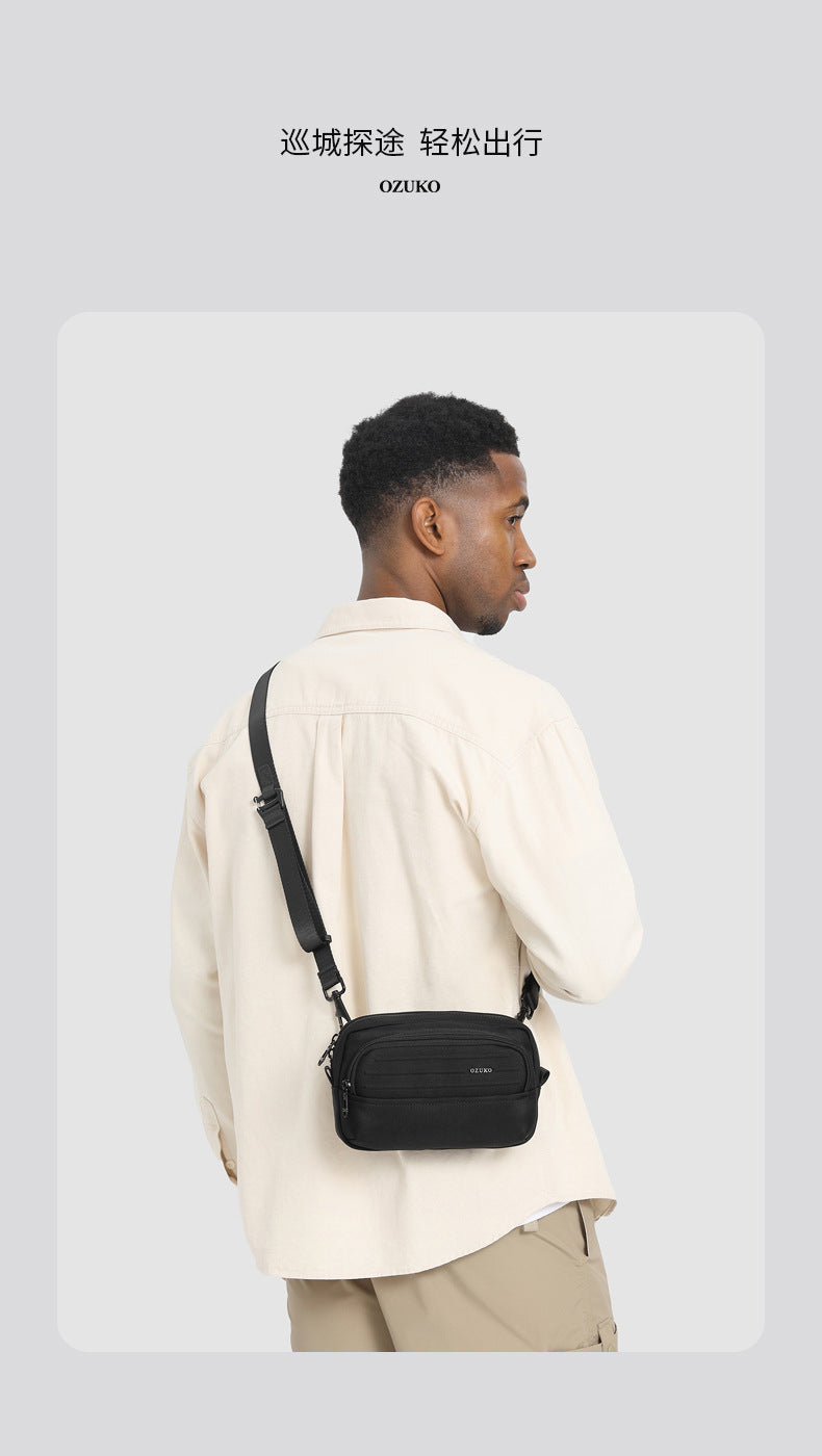 ozuko Men's Clutch Bag Multi-Functional Portable Small Crossbody Bag Travel Commute Lightweight Trendy Brand Storage Men's Bag