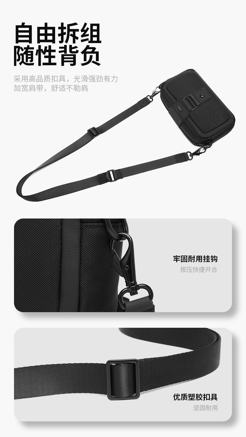 Men's Crossbody Bag High-End Single Shoulder Bag Portable Small Bag Waterproof Oxford Cloth Mini Men's Bag Trendy Style