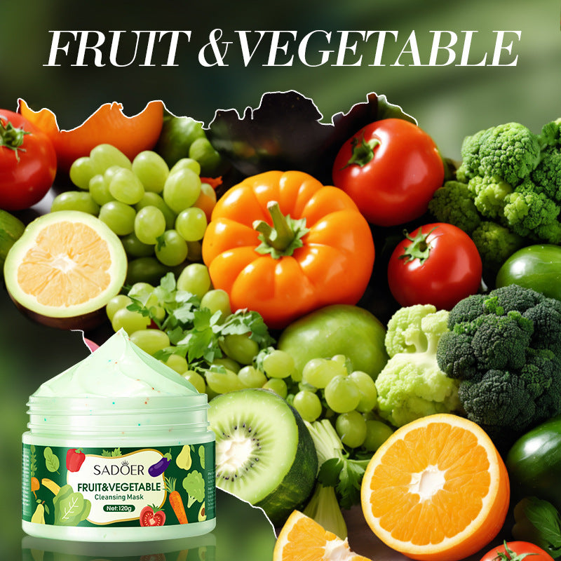 Fruit and Vegetable Cleansing Mask SADOER Deep Cleansing Facial Mud Mask  Wholesale