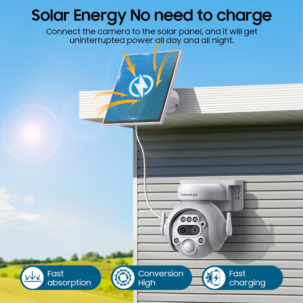 12Zoom6MP HD Garage Camera Outdoor4G Wireless infrared dual-lens remote warning camera