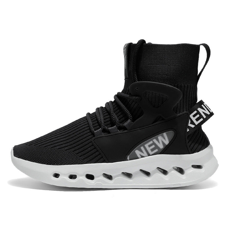 Autumn Winter New Large Size Men's Casual Shoes Youth High-top Shoes Blade Sports Shoes Versatile Running Trendy Shoes