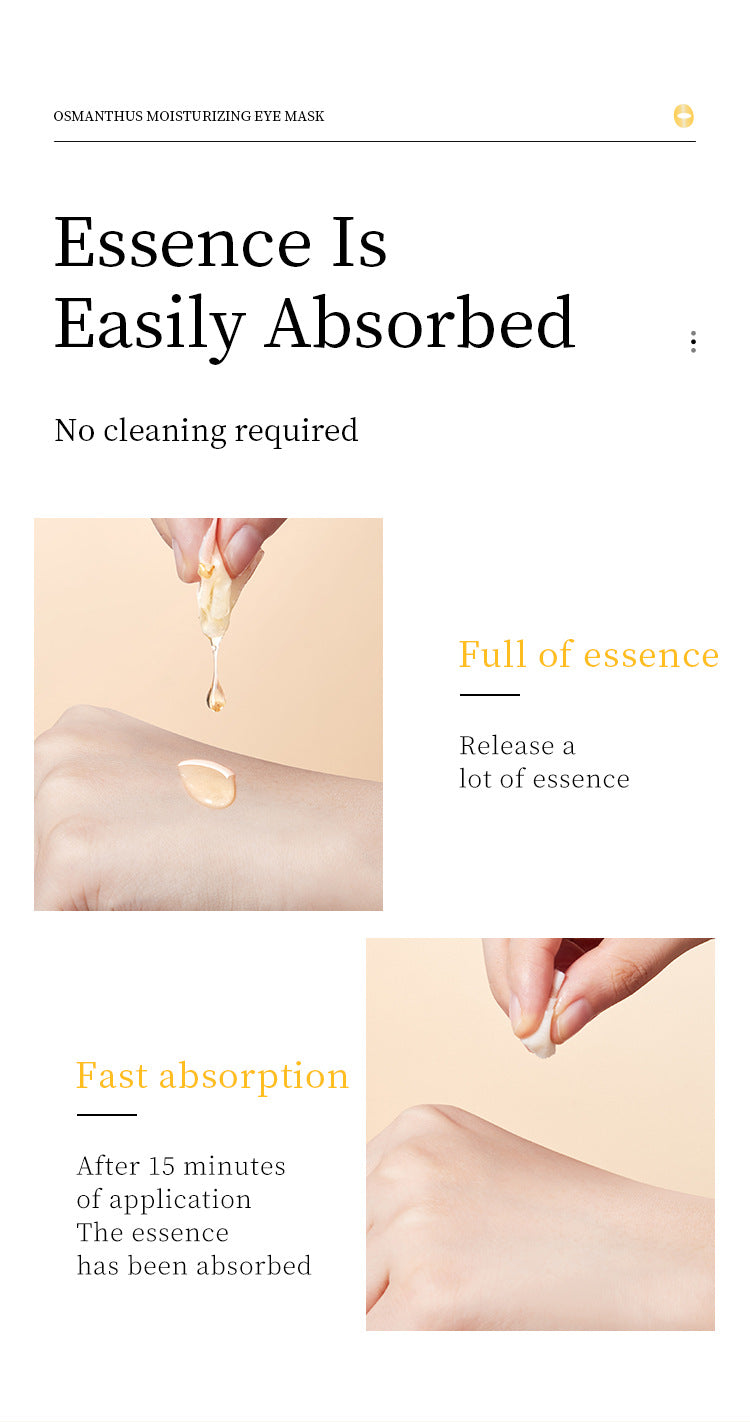 Full English Golden Osmanthus Eye Mask Patch SADOER Moisturizing and Hydrating to Reduce Dark Circles  Foreign Trade Live Wholesale