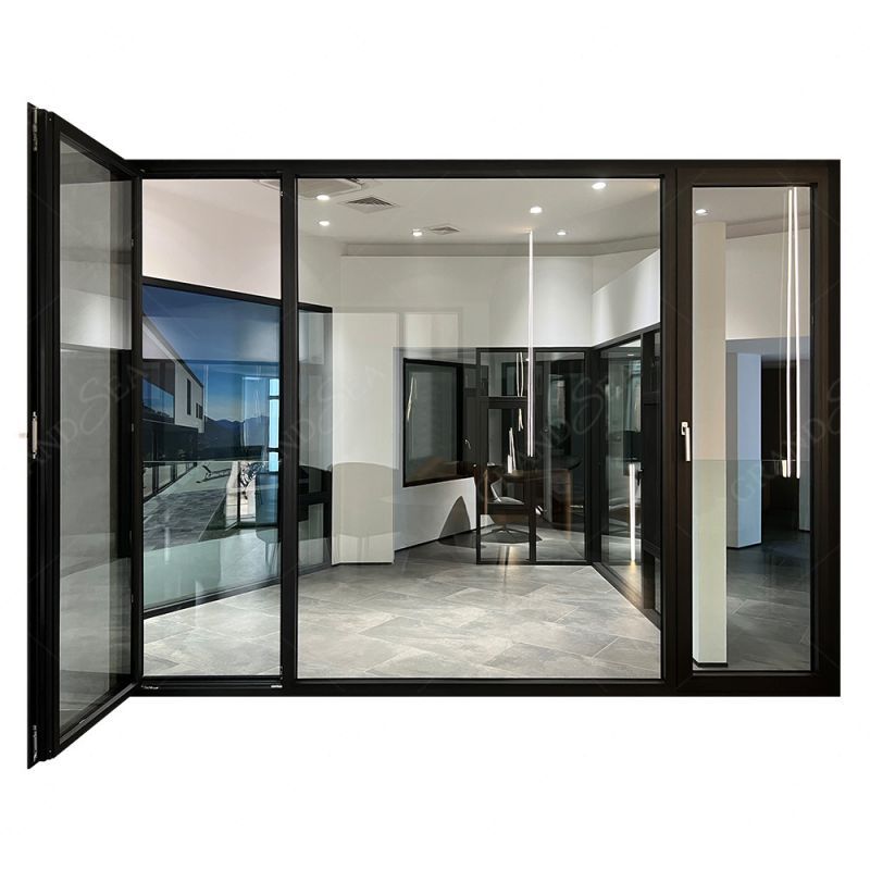 New Products Latest Design Double Glazed Windows Double French Aluminum Window With Grill Design