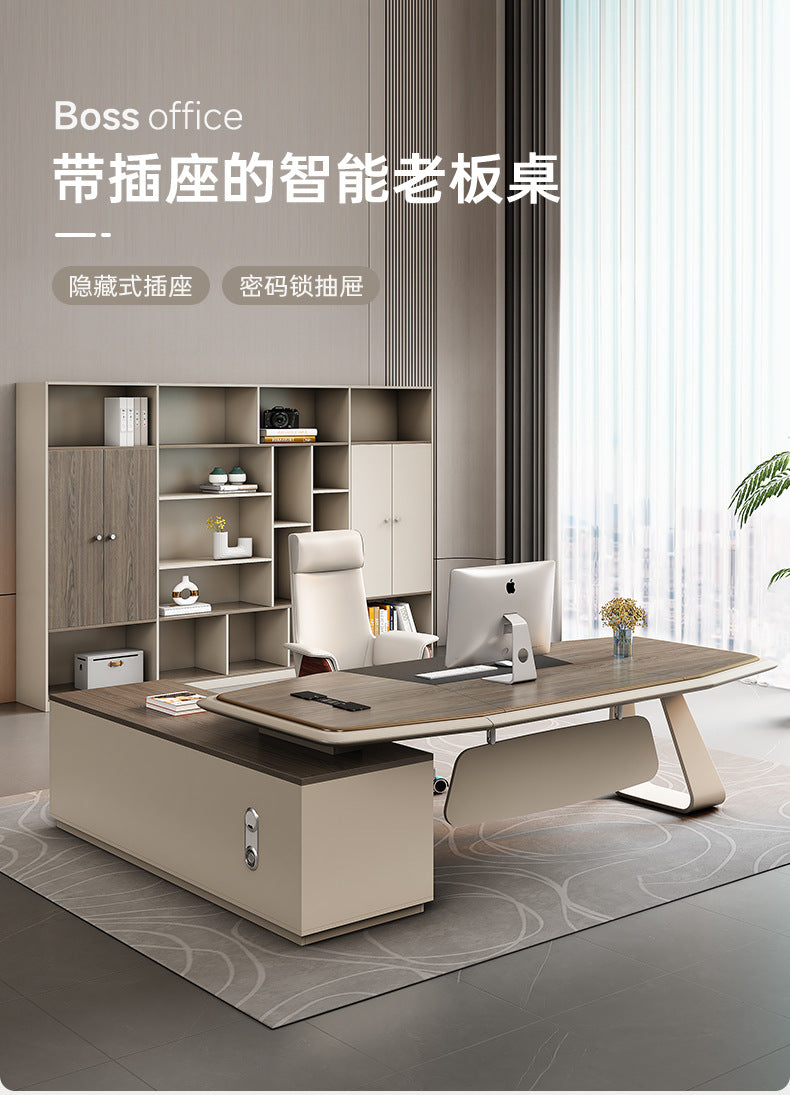 Office Desk Boss Desk Simple Modern Executive Desk Office Desk Office Chair Set Manager Desk President Desk