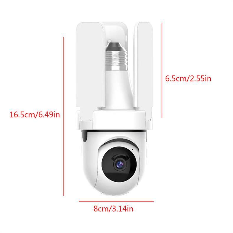 Wireless Light Head Surveillance Camera 360360-Degree Panoramic Smart HD Three-Blade Fan-Shaped Surveillance Camera Light Head