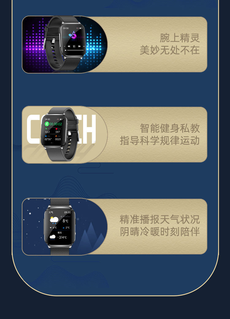 EP03Smart Watch24Hourly Real-Time Updates ECG ECG non-invasive blood sugar blood pressure oxygen monitoring smartwatch