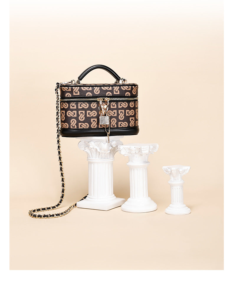 European and American Retro Printed Chain Small Square Bag Trendy Crossbody Women's Bag Niche Versatile Shoulder Handbag Women's Manufacturer