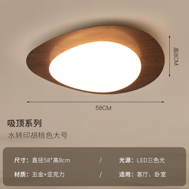 French Vintage Style Bedroom Ceiling Light Modern Simple Walnut Living Room Light Iron Art Water Transfer Printing Study Light Wholesale