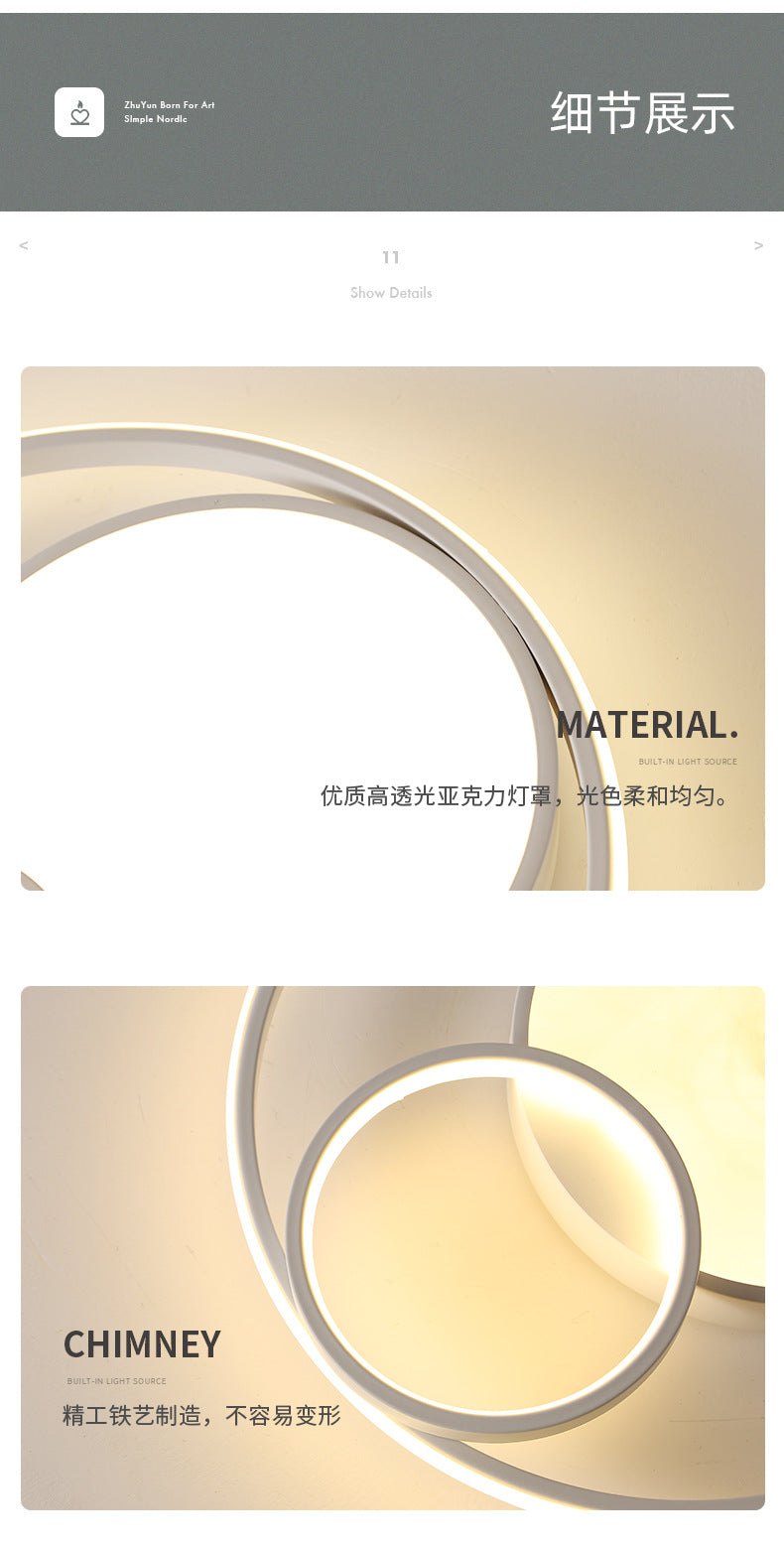 2025New master bedroom ceiling lamp modern simple cozy romantic led Living Room Lamp Creative Dining Room Room Bedroom