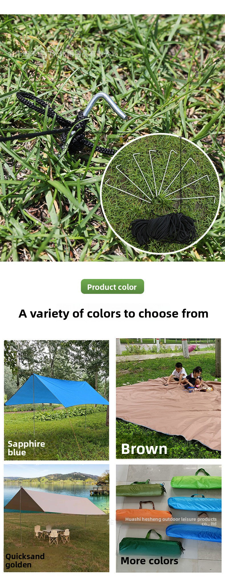 Camping Tarp Wholesale In Stock Camping Tent Outdoor Sunshade Portable Sun Protection Rainproof Tarp Tent