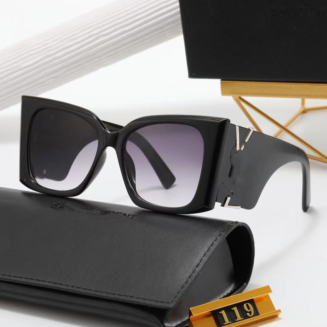 Yang Shulin's Same Style High-Quality Fashion Sunglasses Cat Eye Women's Sunglasses Sun Protection UV Protection Men's Style119