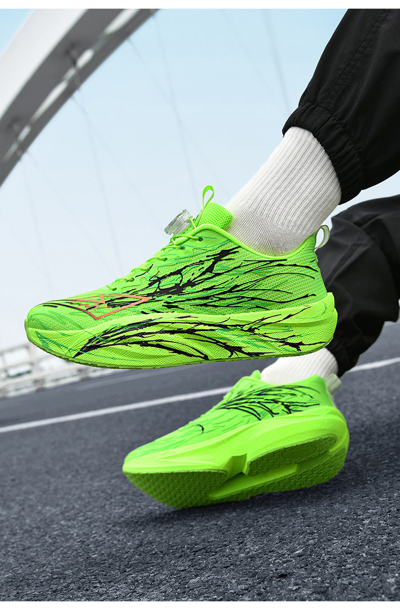 Red Rabbit9pro Really Explosive Carbon Plate Luminous Casual Breathable Running Shoes Outdoor Racing High Elastic Shock Absorption Non-slip Sneakers