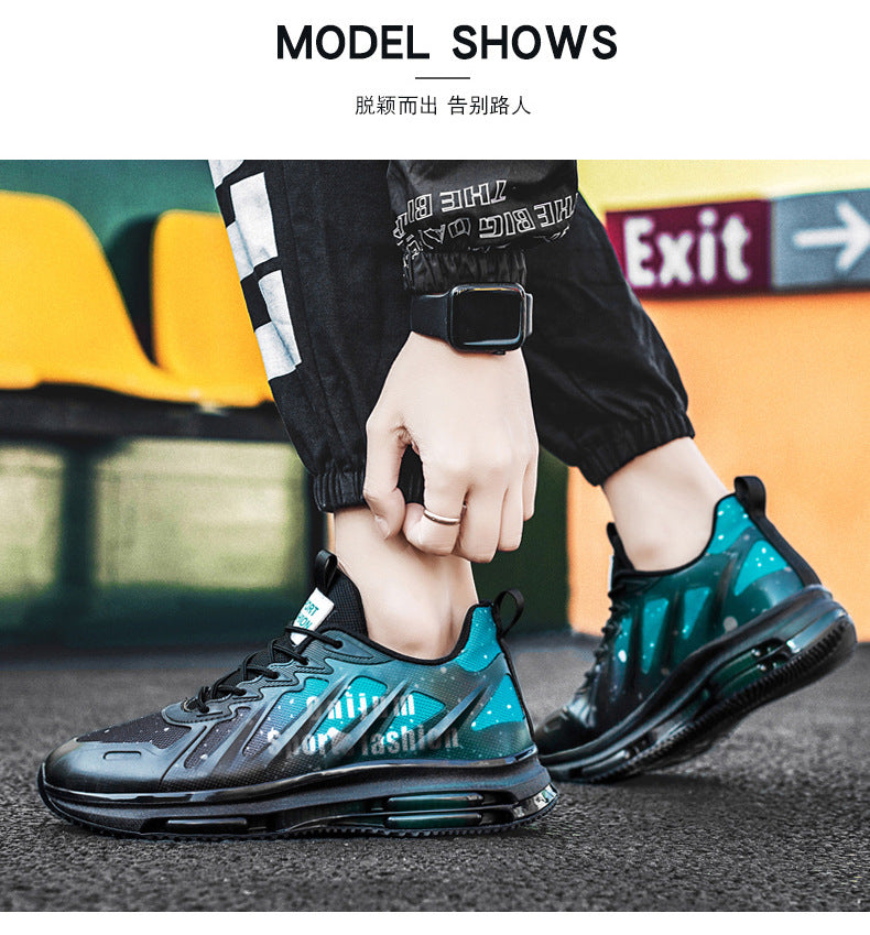 2025Summer New Fashion Luminous Trendy Shoes Casual Breathable Comfortable Men's Shoes Non-Slip Wear-Resistant Sports Running Shoes