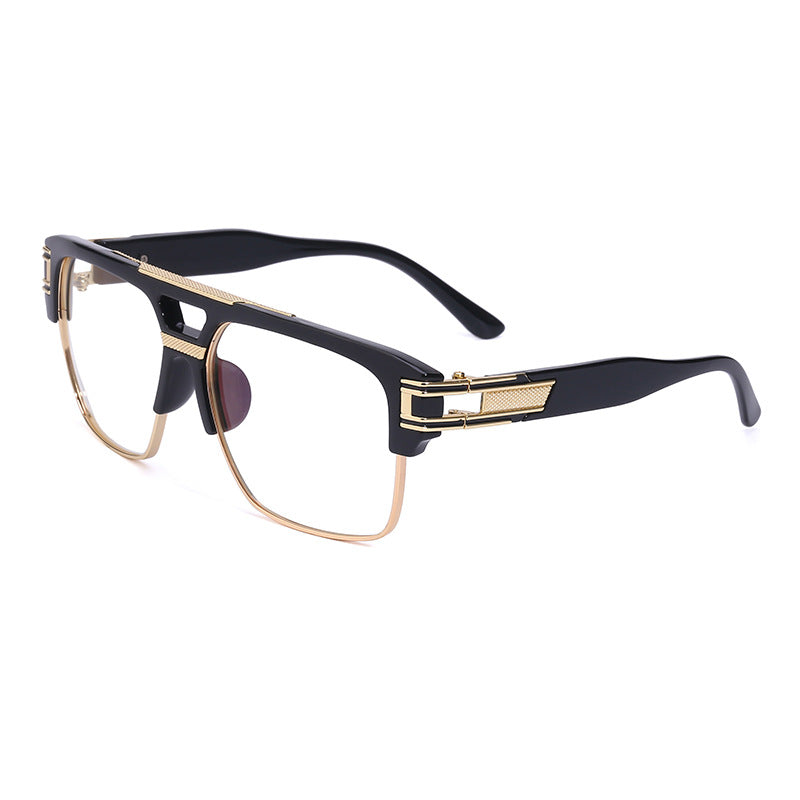 Glasses for Men Driving Special European and American Large Frame Sunglasses Men's High-end Sense Retro Trend Sunscreen Sunshade Full Frame Sunglasses