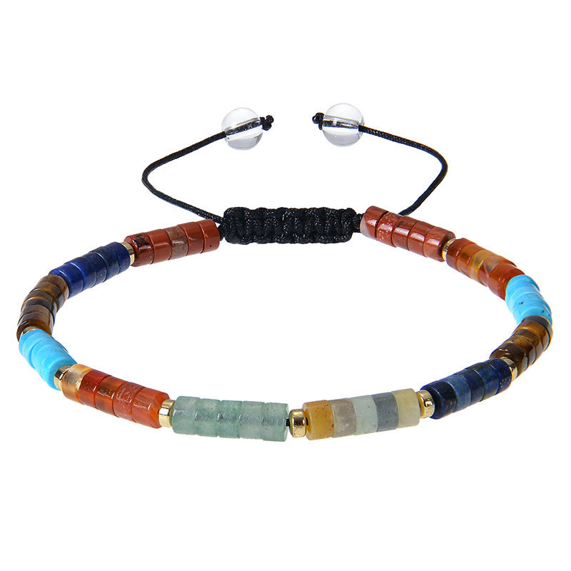 Amethyst Bracelet4mm Beaded Couple Natural Stone Accessories Lapis Lazuli Tiger Eye Stone Woven Bracelet