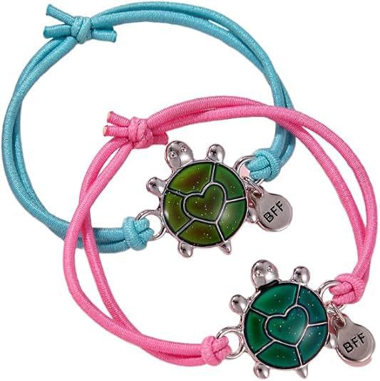 Elastic Cord Friendship Bracelet Temperature-Sensitive Color-Changing Bracelet High-End Design Dinosaur Turtle Cartoon Pattern Children's Bracelet