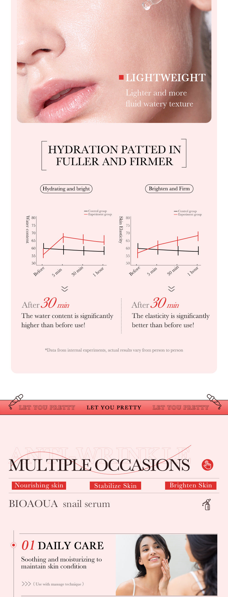 BIOAOUA Essence Series Hydrating and Nourishing Vitamins C Essence  Foreign Trade Factory Direct Sales