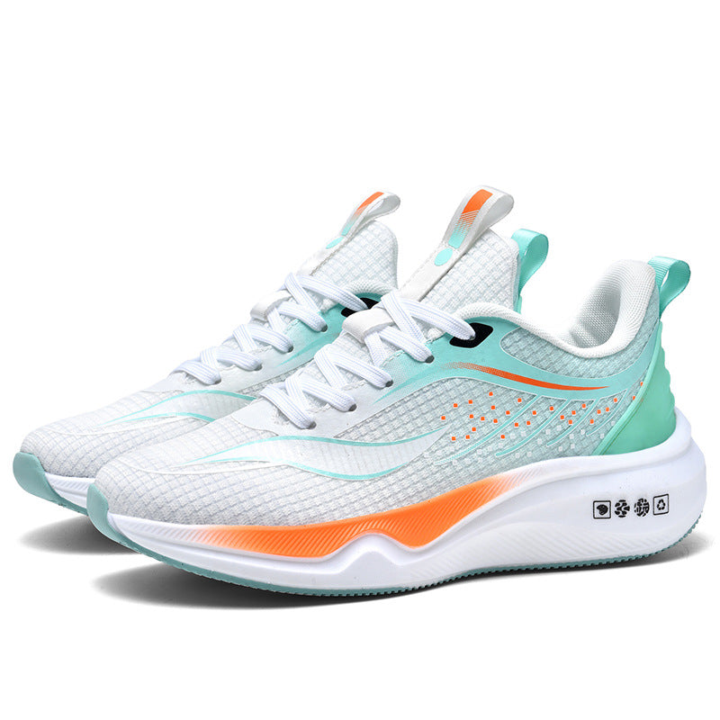 Spring and summer new style comfortable breathable running shoes racing soft sole shock-absorbing youth boys' wear-resistant non-slip sports shoes