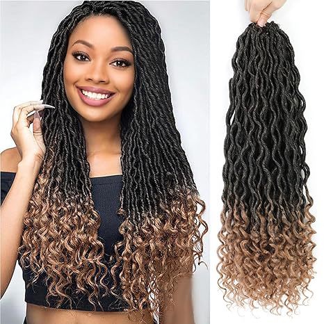 Cross-border European and American Synthetic Hair Wigs Curved Up and Down Crochet Hair Wigs Goddess Faux Locks Curly Handwoven