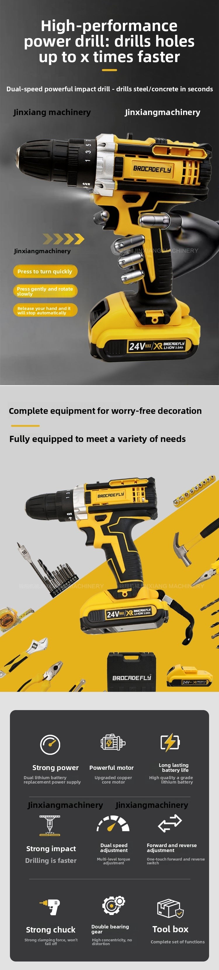 Hardware Tool Set Repair Tools Multi-Functional Electric Drill Impact Drill Electrician Set Wholesale