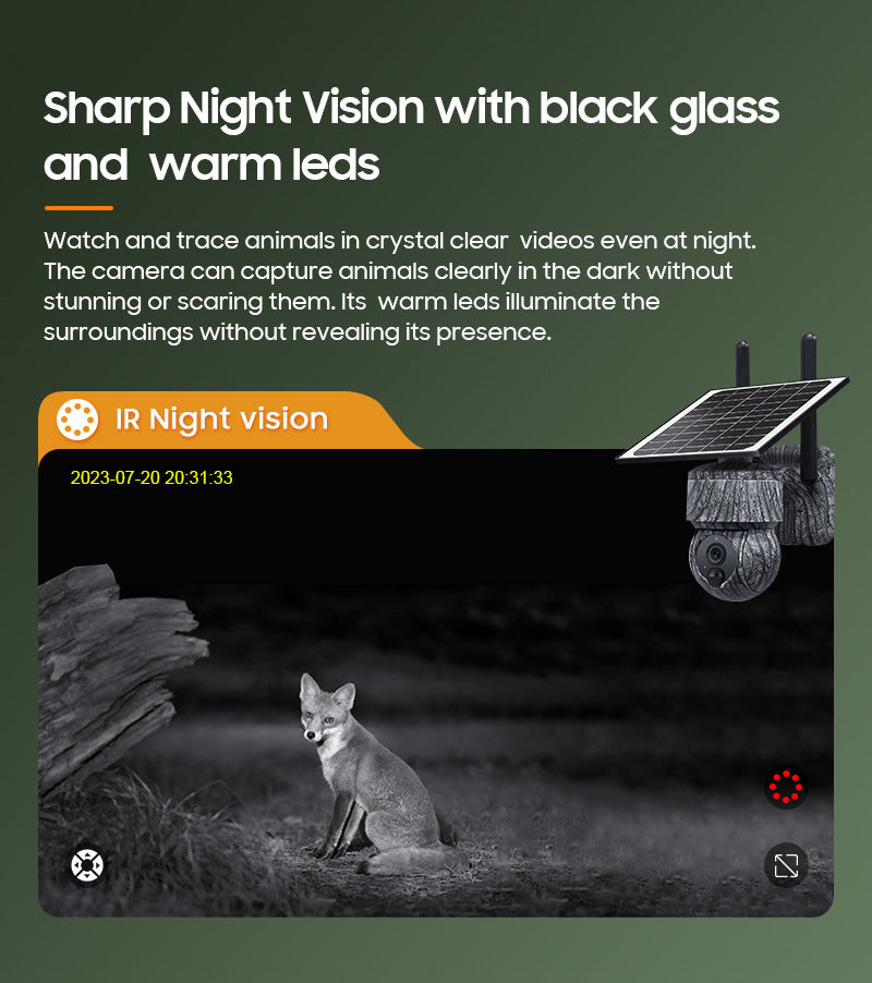 Factory direct sale outdoor camouflage solar waterproof surveillance camera night vision4G Wireless WIFI