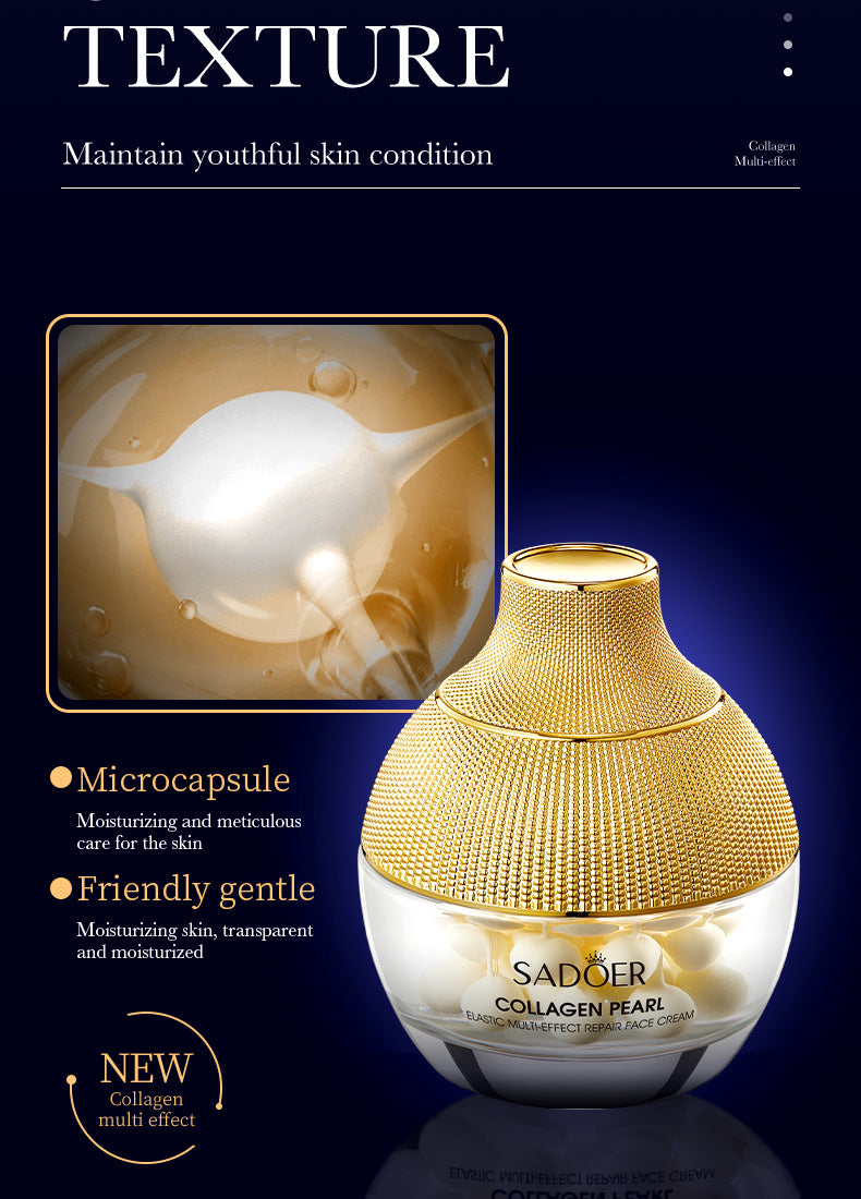 Full English Pearl Cream70g SADOER Collagen Hydrating Moisturizing Cream  Foreign Trade Wholesale