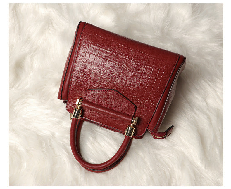 2024New Year's Fashionable and Elegant Crocodile Pattern Single Shoulder Handbag for Women