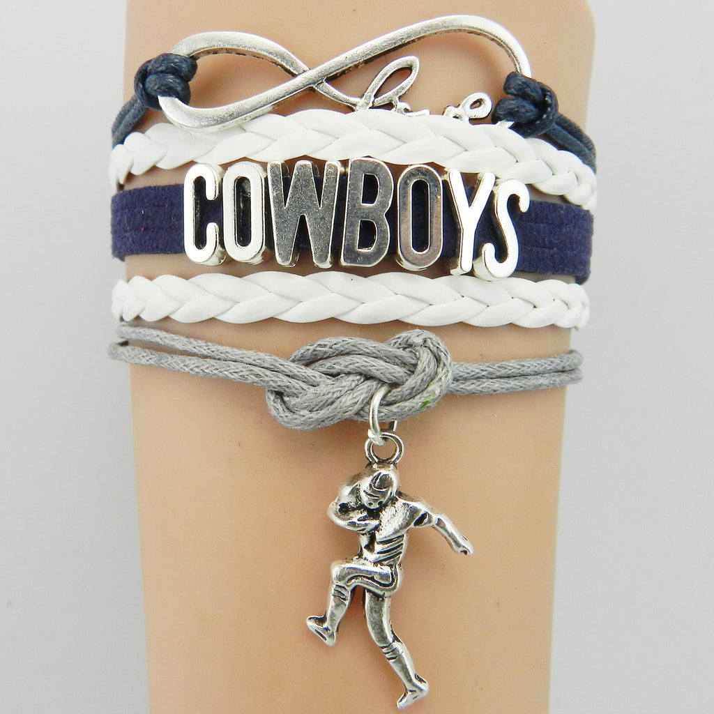 COWBOYS Cowboys Braided Bracelet Men's Football Sports Helmet Bracelet Letter Braided Football Bracelet