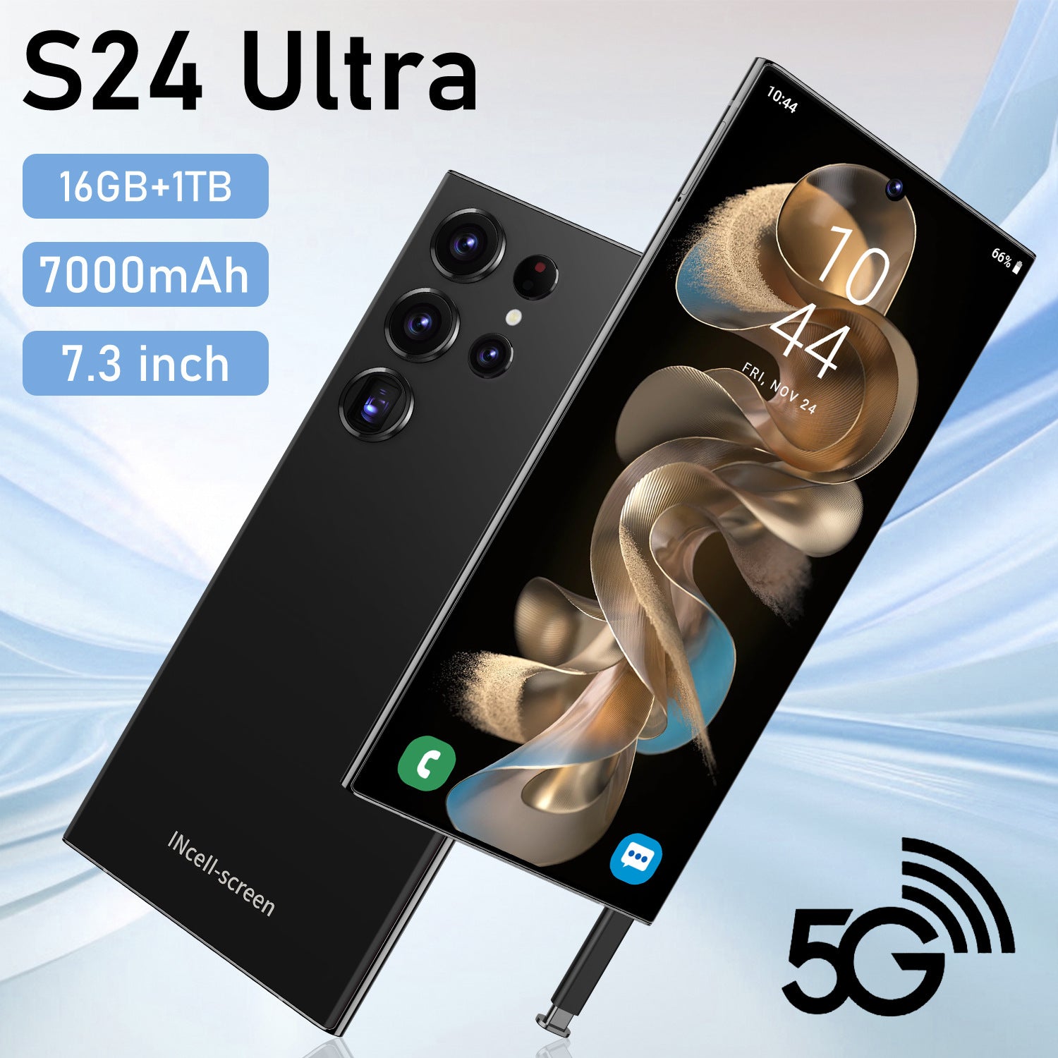 New S24Ultra Smartphone7.3Large Screen16+1T In-stock supply for Android phones(Popular)