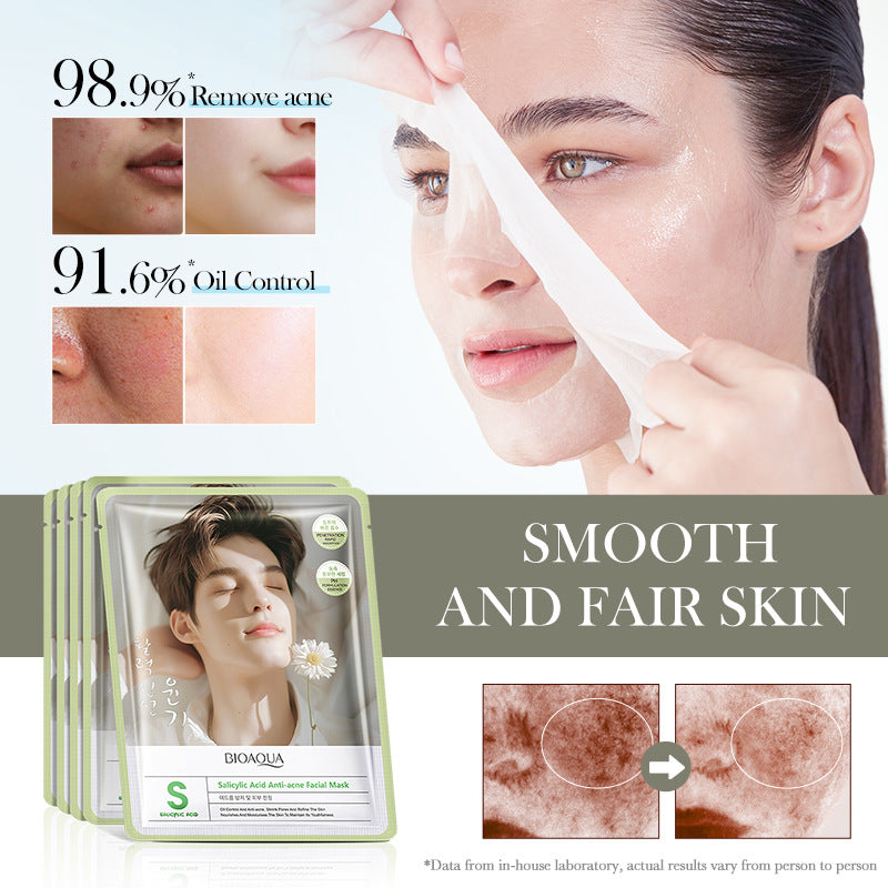 Salicylic Acid Anti-Acne Mask BIOAOUA Nourishing and Hydrating Moisturizing Face Mask Cross-Border Wholesale