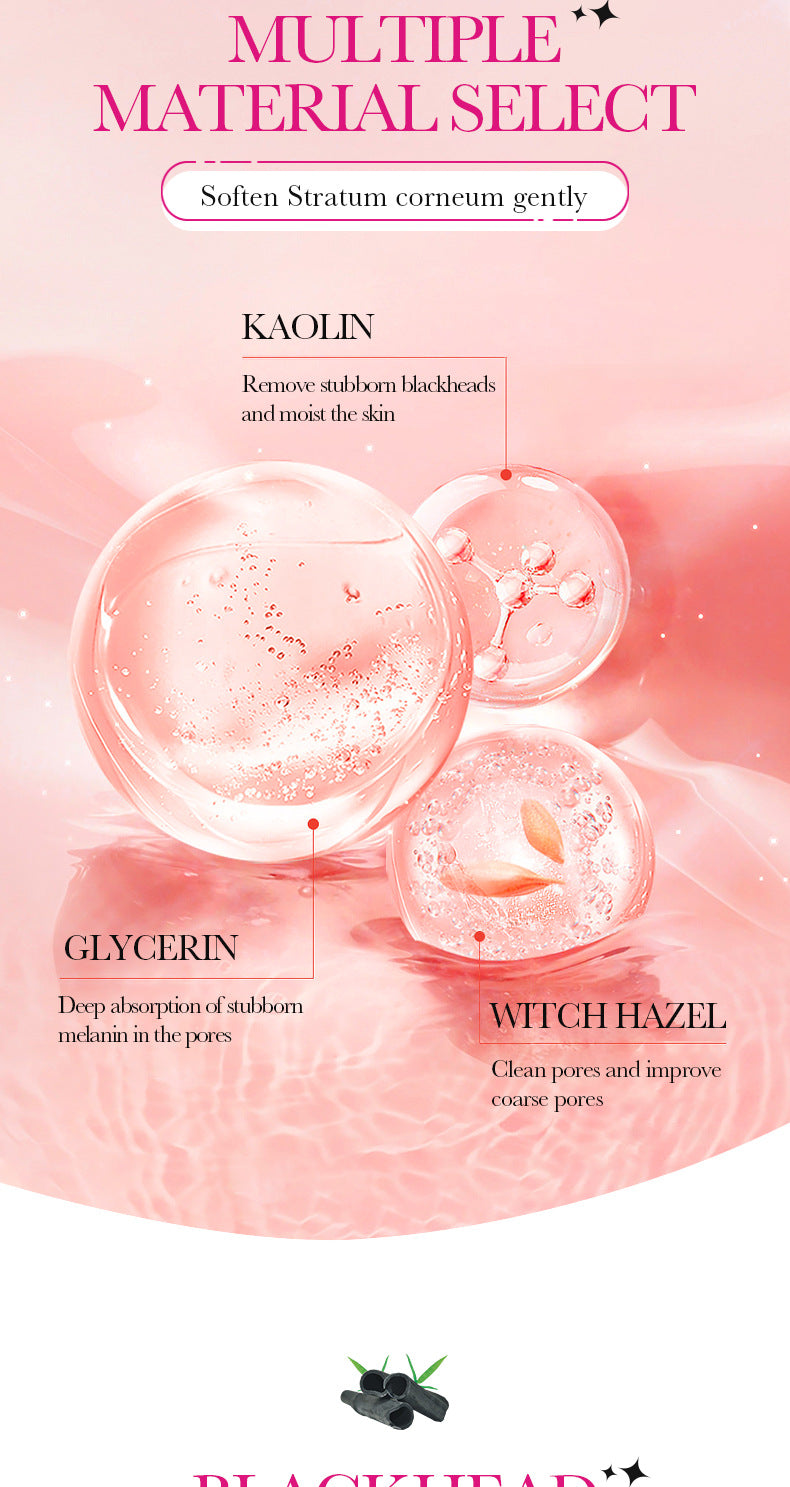 Full English Bamboo Charcoal Women's Nose Strips SADOER Deep Cleansing Blackhead Removal Nose Strips  Wholesale