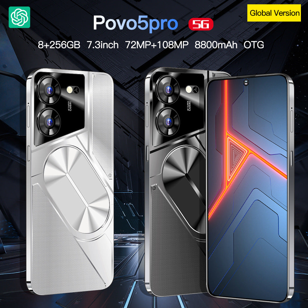 New Povo5pro Smart Student Phone7.3Inch Full HD Screen 3+32Wholesale