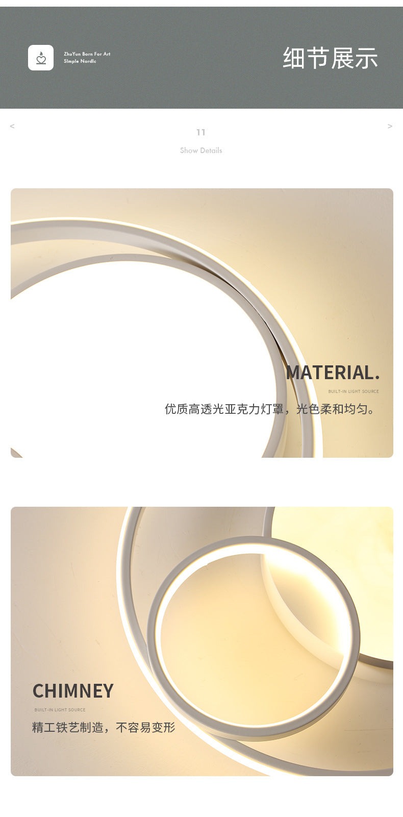 Wholesale New Bedroom Lamp Dining Room Lamp Living Room Lamp Simple Modern Cozy Master Bedroom Round Nordic Ceiling Light Fixture