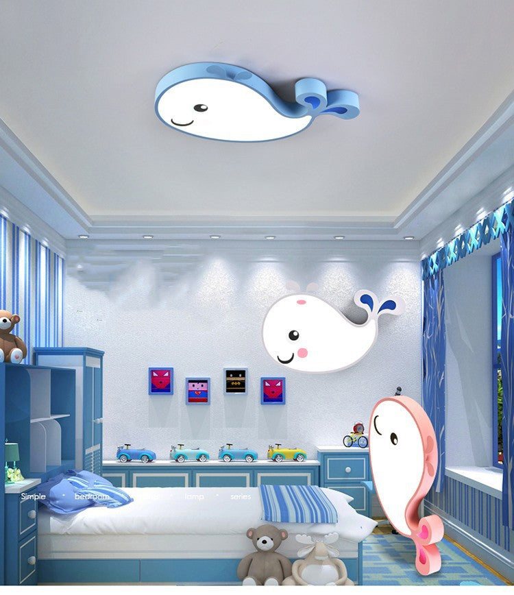 Nordic Style Simple Bedroom Light LED Ceiling Lamp Whale Creative Personality Study Room Cozy Modern Dining Room Lighting