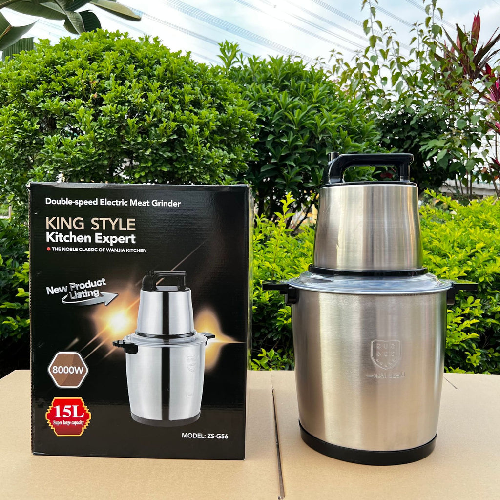 Fufumachine 6L Electric Meat Grinder Small Multi-Functional Meat Mincer Food Processor Blender Multi-Purpose