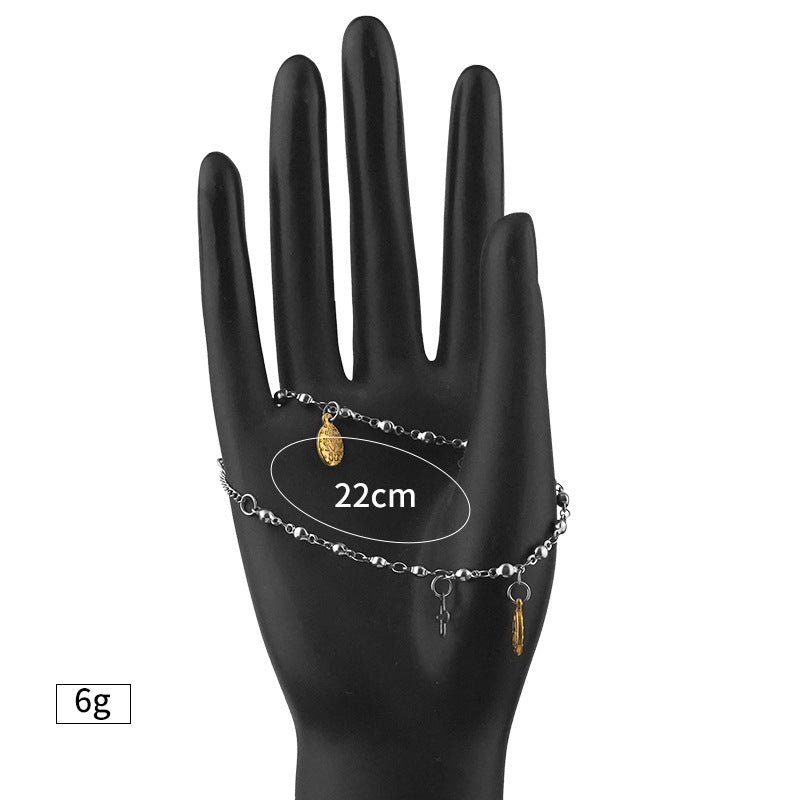 New Cross Bracelet for Women Stainless Steel Niche Design Personality Versatile Titanium Steel Jewelry Factory Wholesale