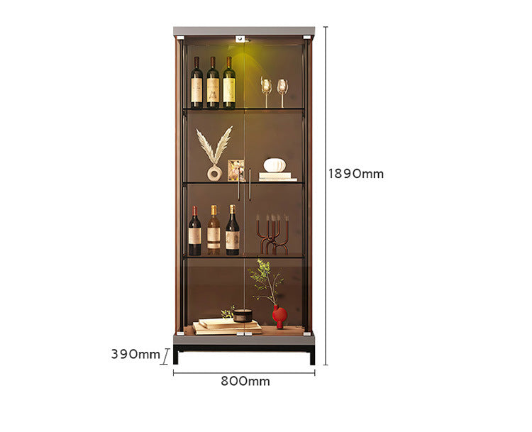 Custom Living Room Tempered Glass Small Wine Cabinet Handcrafted Display Cabinet Wall Triangle Cabinet Corner Decorative Storage Cabinet