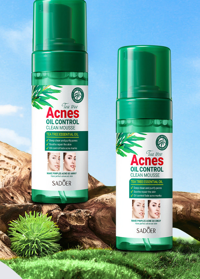 Full English Tea Tree Skincare Set SADOER Cleansing, moisturizing, hydrating five-piece set for  foreign trade wholesale