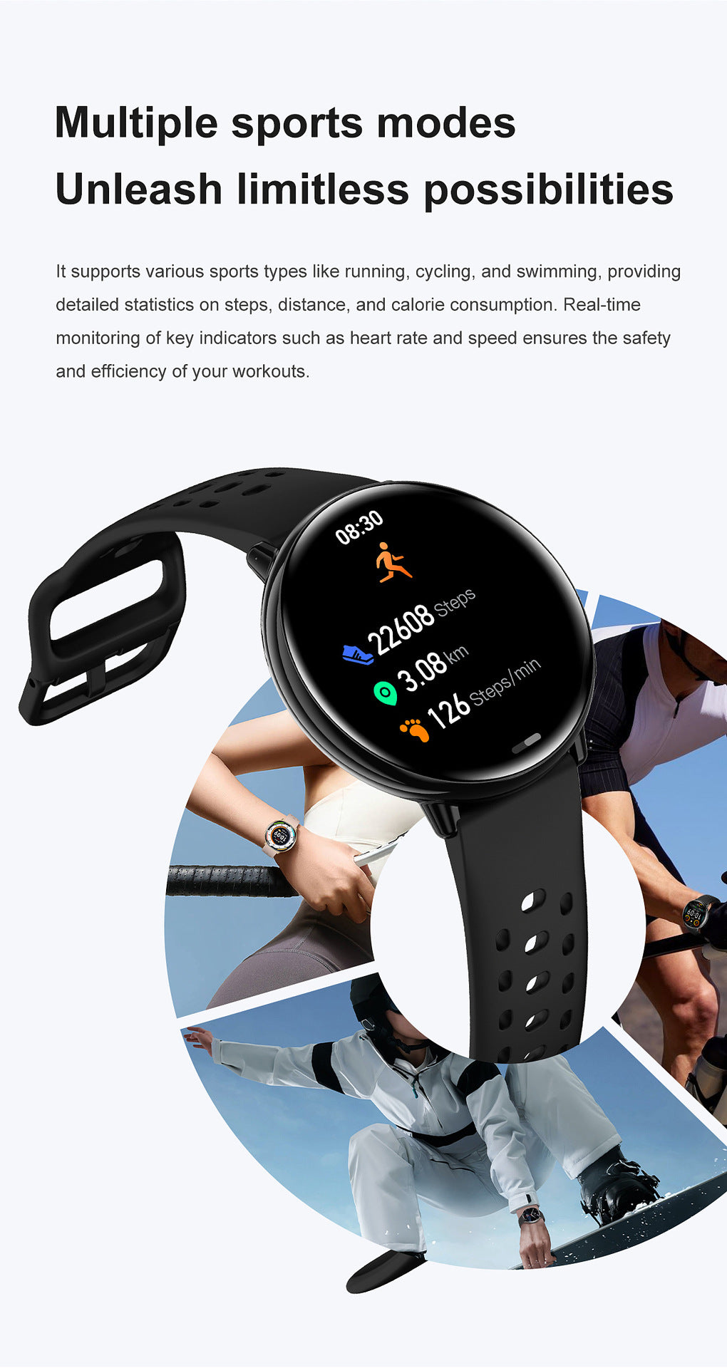 HD21Smart Watch Bluetooth Call Heart Rate Pedometer Sleep Monitoring Deep Waterproof GPS Beidou Positioning Track
