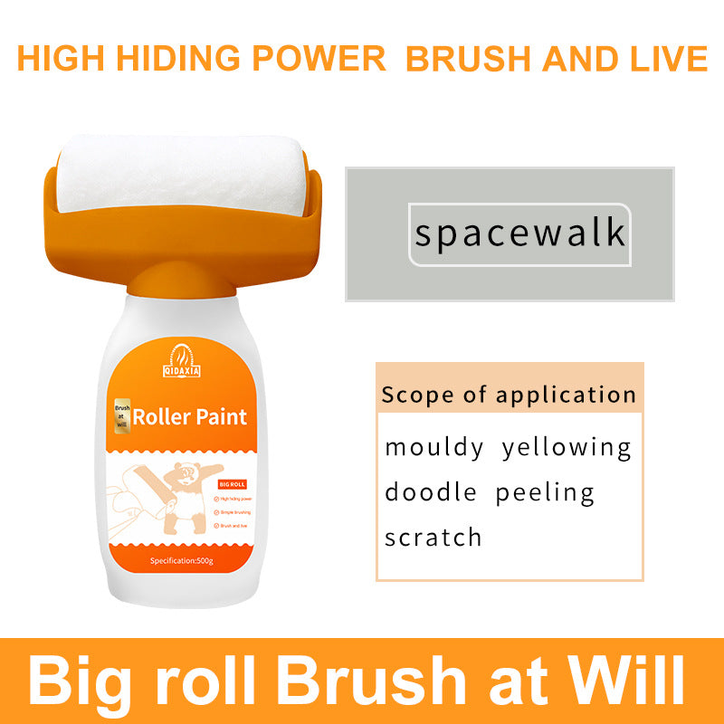 Orange Wall Large Roller Brush Repair Paint Water-Based Odorless Latex Paint Graffiti Cover Wall Roller Paint